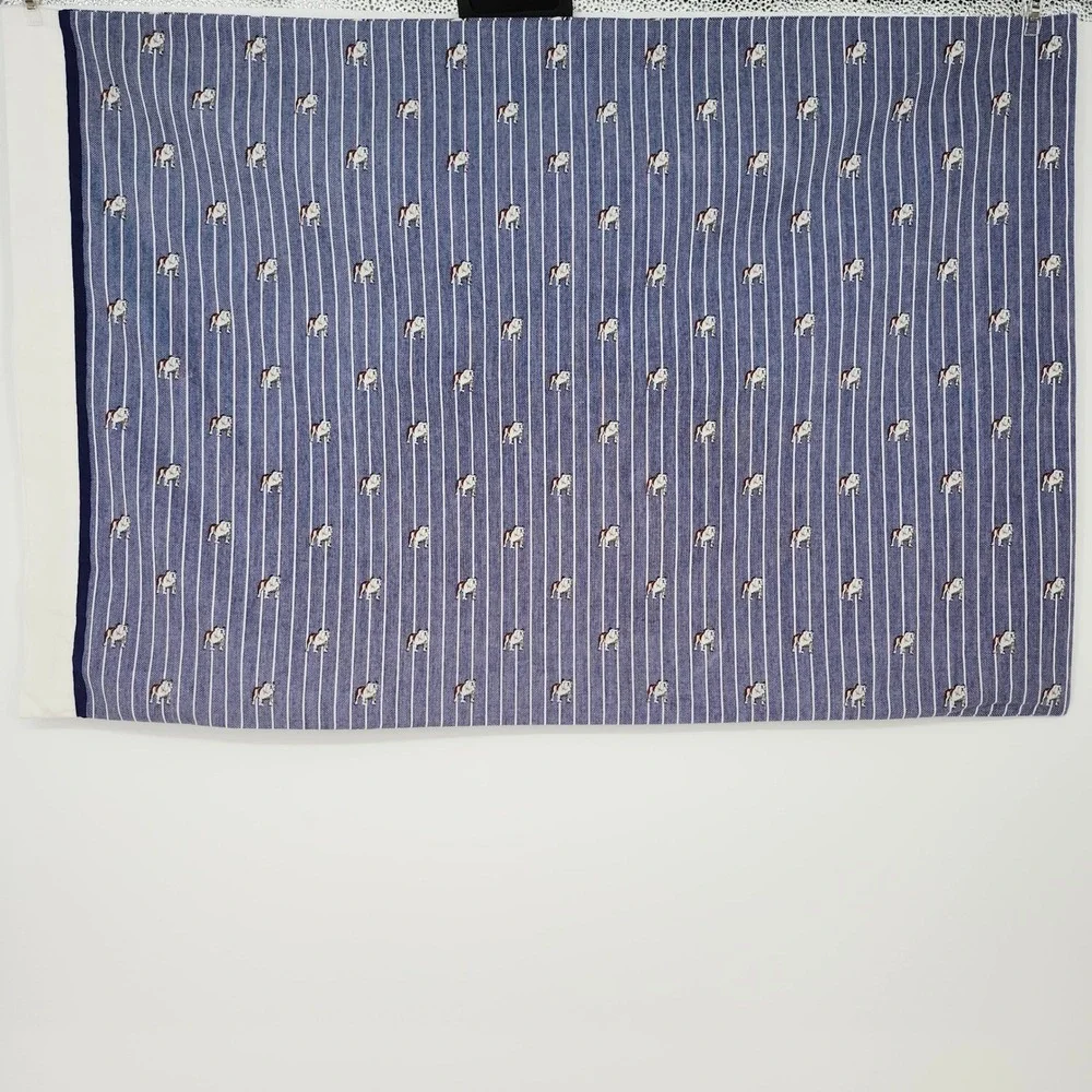 Tommy‎ Hilfiger Home Blue White Stripe Bulldog AOP Set of 2 Standard Pillowcases